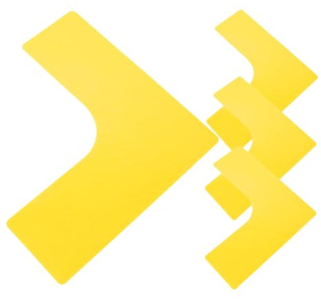 Parliky 4 Stück Stadionschildmatte Bodenmarkierung Tennisplatzmarkierung spielfeldmarkierung sportboden Sportausrüstung Punktmarkierungen Ausrüstung für Tennisplätze Sportbedarf pp Yellow