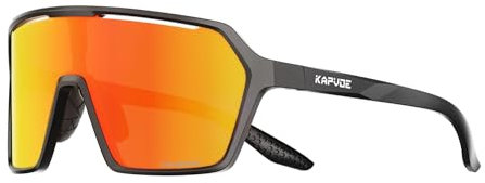 KAPVOE Fahrradbrille Herren Damen Polarisiert Sport Radfahren Sonnenbrille Baseball MTB Radbrille Rennrad Radsport - K335