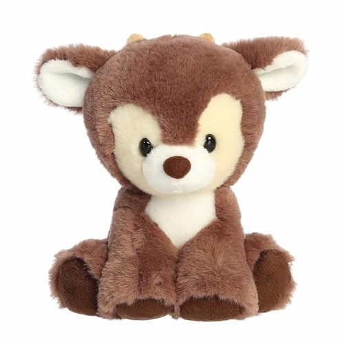 Aurora® Festive Holiday Dashing Reindeer™ Stuffed Animal - Seasonal Characters for Holiday Décor - Perfect Stocking Stuffers for Kids and Collectors - Cocoa Brown 6 Inches