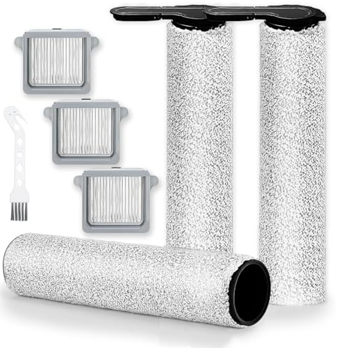 Kit di accessori di ricambio per vapore S7 compatibile con Tineco Floor ONE S7 Steam (solo per aspirapolvere a secco umido senza fili), 3 spazzole a rullo principale, 3 filtri HEPA (7 pezzi)