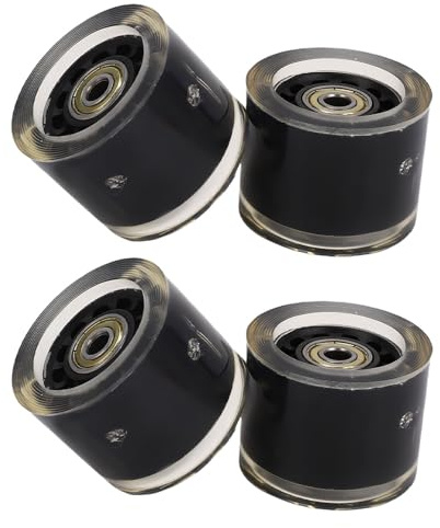 Generic Longboard Hjul och Lager Magnetic Friction Technology 55x45 Mm Storlek för Förbättrad Stabilitet 4 ST Set för Långdistanscykling (Svart)
