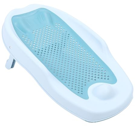 YUYTE Ergonomiskt Stöd för Babybadkar, Bärbar Säte för Spädbarnsbadkar för Nyfödda och Småbarn, Bekvämt Blått Babybadkar för Hem och Resor