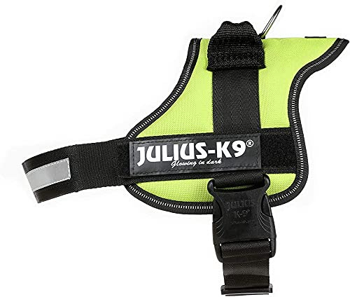 162KW-0 Julius K9® Powergeschirr mit Logofeld Größe 0 Brustumfang: 60 - 75 cm Farbe: kiwi/grün - K-9 Hundegeschirr Geschirr Einsatzgeschirr