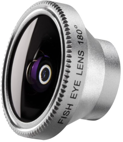 Walimex Fisheye Lens 180 - Lente Ojo de pez para Apple iPhone 4, Plateado