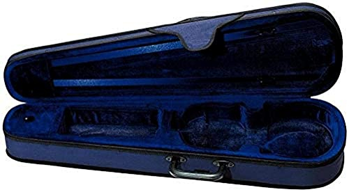 PURE GEWA Violinformetui dunkelblau/Samt hellgrau mit Notentasche und Rucksackriemen 4/4