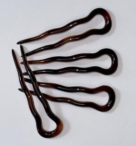 niavida Hairpin 4 x Frisurenhilfe Haarnadel 7,5 cm havanna - braun