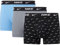 Nike Herren Everyday Cotton Stretch Trunks 3Pk, Swoosh Print/Grey/Uni. Blue, S
