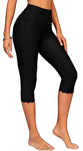 ATTRACO Womens Wetsuit Pants Quick Dry Swim Shorts for Diving Black XL
