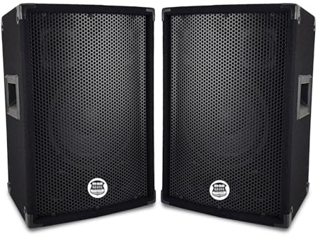 Paire d'enceintes Sono Bass Reflex Trapézoïdal à 3 voies 8/20cm - 2 x 300W - BM Bmsonic BMS-08