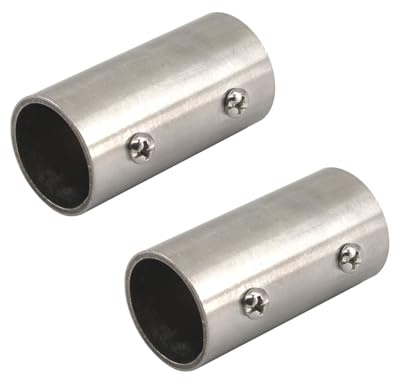 25 mm rostfritt stål rak rörmontering rörstångsanslutning för rack hängande stång staket räcke (2 delar)