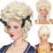 Siudus Blond Barock Perücke Königin18th Kurze Lockige Perücken für Frauen Cosplay Kostüm Halloween Perücke