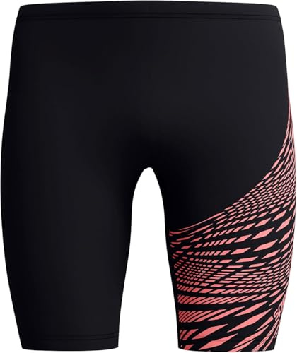 Speedo Men's Medley Logo Jammer | Swim Practice | Technical Fabric | Athletic Design, Coral Sands, 32