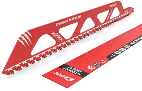 EZARC Lame per sega alternativa pietra 450mm, lama per sega alternativa in metallo duro, set di lame per cemento cellulare, mattoni forati, mattoni rossi 1 pezzo