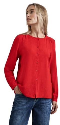 STREET ONE strukturell blus med broderi, Höströd, 44
