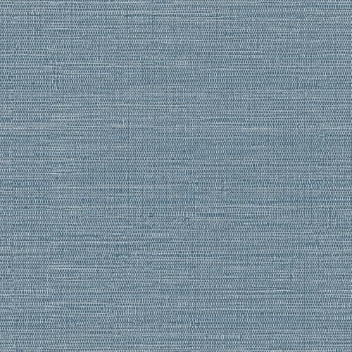 Aitakatta Carta da parati ruvida in finto tessuto blu, autoadesiva, in tessuto di lino testurizzato rimovibile, carta da parati adesiva per la decorazione della casa, armadio e camera da letto