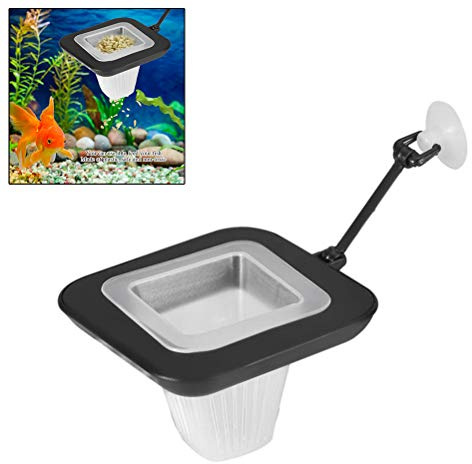 Entonnoir pour aquarium - En plastique - Rouge - Pour nourrir les insectes - Vers sanguins - Nématodes - Avec ventouse