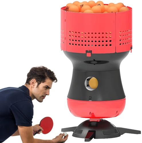 vnmudzeo MáQuina Profesional para Lanzar Pelotas De Tenis De Mesa con DepóSito ExtraíBle Y Capacidad para 90 Pelotas para Entrenamiento En Escuelas Deportivas Main