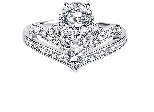 Moissanite diamantbröllopsringar for kvinnor 1ct D färg rundskurna VVS1 kronringar vit/blå/rosa förlovningsringar for med certifikat