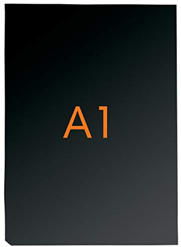 Nobo Premium Plus Tafeleinsatz für Plakatständer und Plakatrahmen, Größe A1, Kreidetafel mit abwischbarer Schreibfläche, Schwarz, 1902436