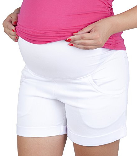 Mija - Pantalones Cortos Denim Jeans de Maternidad 9037