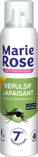 MARIE ROSE - Spray Anti-moustiques Répulsif et Apaisant - 150 mL - Huiles Essentielles - Contribue à Repousser les Moustiques Pendant 7 Heures - A partir de 3 ans