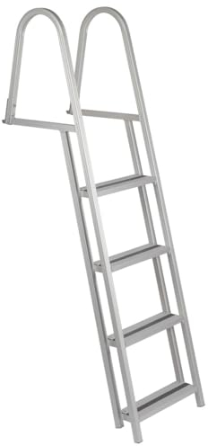 EvoNautic Zwembadtreppe - 4 Stufen – rutschfest, Langlebiges Aluminium – Inklusive Montagebügel – Einfaches EIN- und Aussteigen – 170 x 40 x 120 cm