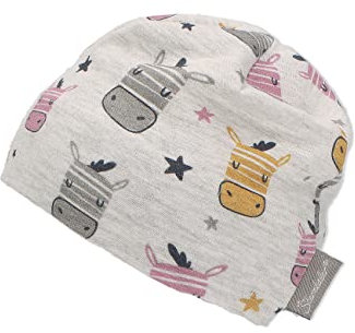 Sterntaler Mädchen Esel Beanie-Mütze, Silber, 43