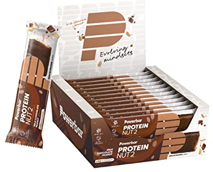 Powerbar Protein Nut2 Milk Chocolate Peanut12x(2x22,5g) - Barras de Proteína con Bajo Contenido de Azúcar