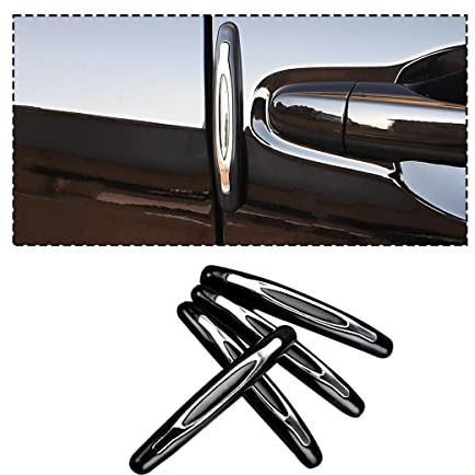 JNNJ 4 Pièces Voiture Bandes Anti Collision, Protection du Bord D'automobile Rétroviseur Portes Anti Frottement, Protecteur Porte Latérale Anti-Rayures pour Voiture pour Tous Les Véhicules(Noir)