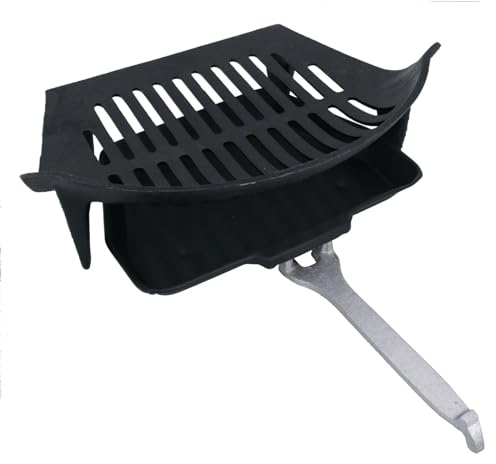 Ash Pan Tray Handle Metal Tray Fireplace Open Fire Hearth Carrier Coal Holder Lift Fire Grate, Ashpan & Handle Fireplace Cast Iron Log Coal Saver ashpan Handle - co-ordinates with Fire