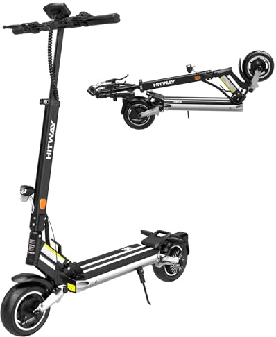 HITWAY H6 E Scooter mit Straßenzulassung, 500W Motor, Klappbar, mit APP, Blinker, Dual-Ladeanschluss, 3,5 Std. Ladezeit, geschmiedetes Aluminium-Gehäuse, 15,6Ah Batterie, 70 km Reichweite, 20 km/h.