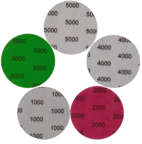 Discos abrasivos de 100 mm, grano 1000/2000/3000/4000/50000/25 unidades papel de lija seco al agua, discos de lija redondos para lijar fresado grabado