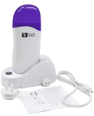 Walee Roller Wax Warm Machine, Single & Double Cartridge Heater Depilatory Wax Warmer Waxing Kit for Hair Removal Cartridge- Melting Waxing Machine with Base (Single Cartridge, Blue)