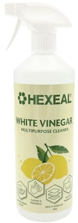 Hexeal Lemon Multipurpose Cleaner 1L – 1L Spray Bottle of Lemon Fresh White Vinegar For Cleaning Surfaces, Deodorising & Removing Grime