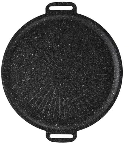 OSALADI Parrilla de Barbacoa de Hierro Macizo Antiadherente 30 Cm para Exterior y Camping, Bandeja para Asar Carne, Verduras y Pizza, Sartén para Cocina Doméstica y Uso Profesional