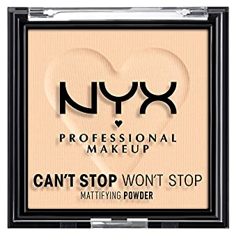 NYX Professional Makeup Can't Stop Won't Stop Mattifying Powder, Matte Finish, Farbton: Light