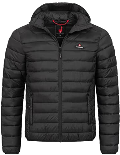 Höhenhorn Balmhorn Chaqueta acolchada con capucha para hombre, chaqueta de entretiempo, M