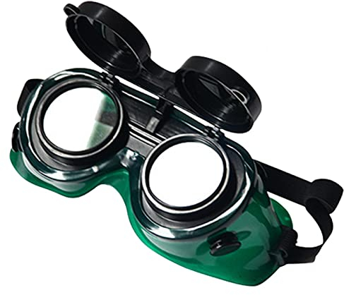 Faderr Lunettes de soudure, lunettes de sécurité, verres anti-rayures, lunettes de soudure, lunettes de soudure, lunettes de sécurité, lunettes de protection des yeux, Vert, Taille unique