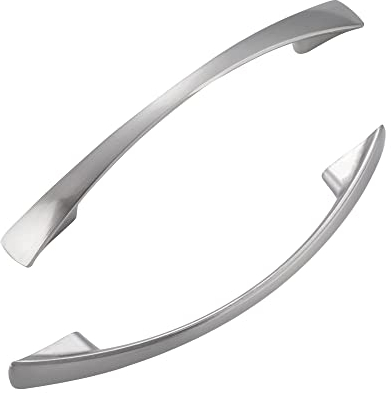 SYZOW 6 Stück Möbelgriffe Edelstahl Gebürsteter Nickel Schrankgriffe Küchengriffe 96mm Lochabstand Schubladengriffe Griffe für Küchenschränke Kleiderschrank