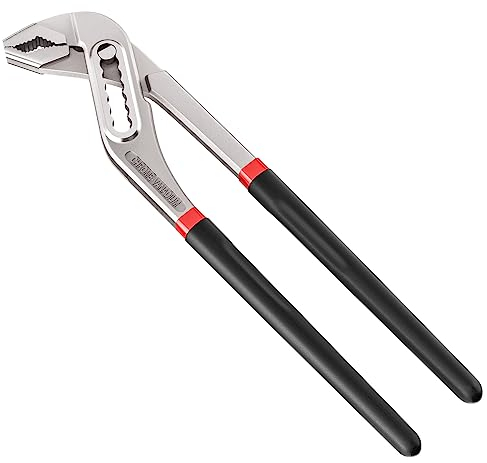 Mesybveo Alicates Pico Loro, 295mm Ajustable Bombas de agua de Tenaza, Llave Pico Loro con Mango Antideslizante, Pico Loro de Alicates para Reparaciones de Fontanería, Automoción y Calefacción(Negro)