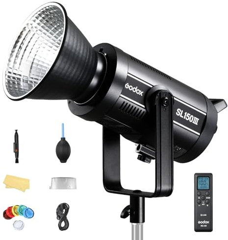 GODOX SL150III LED VideoLeuchte,SL150W Bowens-Mount Tageslicht-ausgeglichene kontinuierliche Beleuchtung mit 8 FX-Effekt,für Fotografie Fotostudio (SL150III)