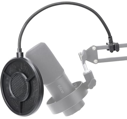 YOUSHARES Fifine K688 Pop Filter - Mic Windshield for Fifine K688 Recording XLR/USB Microphone to Blocks Out Plosives, 5.5 Inch Diam, 6 Layers, Fifine K688 Pop Shield Clip on