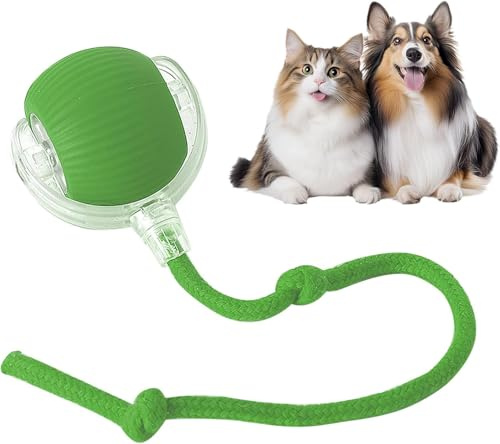 Eptchn Pelota interactiva para perros, bola rodante activa para perros, juguetes para gatos, juguetes interactivos inteligentes para perros, bola de juguete eléctrica recargable para gatos