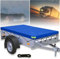 alouweekuky Anhänger Plane 258 X 136 X 8cm, 600D PVC Material Anhängerplane, Abdeckplane Anhänger mit Planenseil Reflexstreifen ösen für 750kg PKW Hänger Autoanhänger
