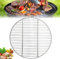 53 cm Stainless Steel Round Cooking Grate, BBQ Grill Grid, Stainless Steel Baking Tray, Round Cake Rack, for Camping, Picnic, Garden, Even Heat Distribution and Easy Cleaning