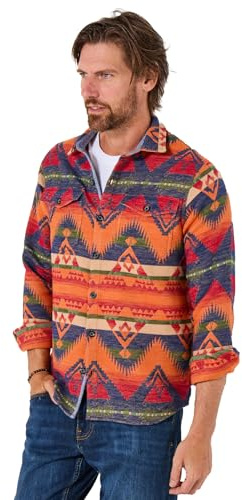 Joe Browns Men's Aztec Pattern Long Sleeve Shirt, Multi, M