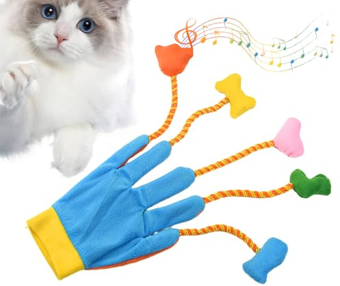 Guanti Da Giocattolo Per Gatti - Glove Catnip, Jingle Paw | Gatto Interazione Giocattolo Guanto, Puppet Activity Five Kitten Per Gatti Interni, Bell Cat Entertainment, Abbigliamento Per Manici Per Ani