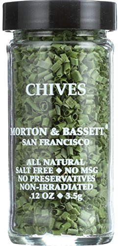 Morton & Bassett Chives, 0.12 oz – Non-GMO, Salt-Free, Fresh and Mild Herb for Garnishes, Soups & Salads