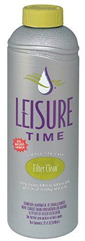 Leisure Time O Filter Clean Cartridge Cleaner, Formula for Deep Cleaning Hot Tub Filters, Improving Water Flow & Filtration Efficiency, 32 fl oz