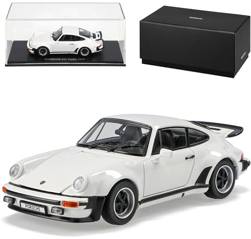 Kyosho Porsche 911 Turbo 1975 Weiss Coupe G-Modell 1973-1989 1/43 Modell Auto mit individiuellem Wunschkennzeichen